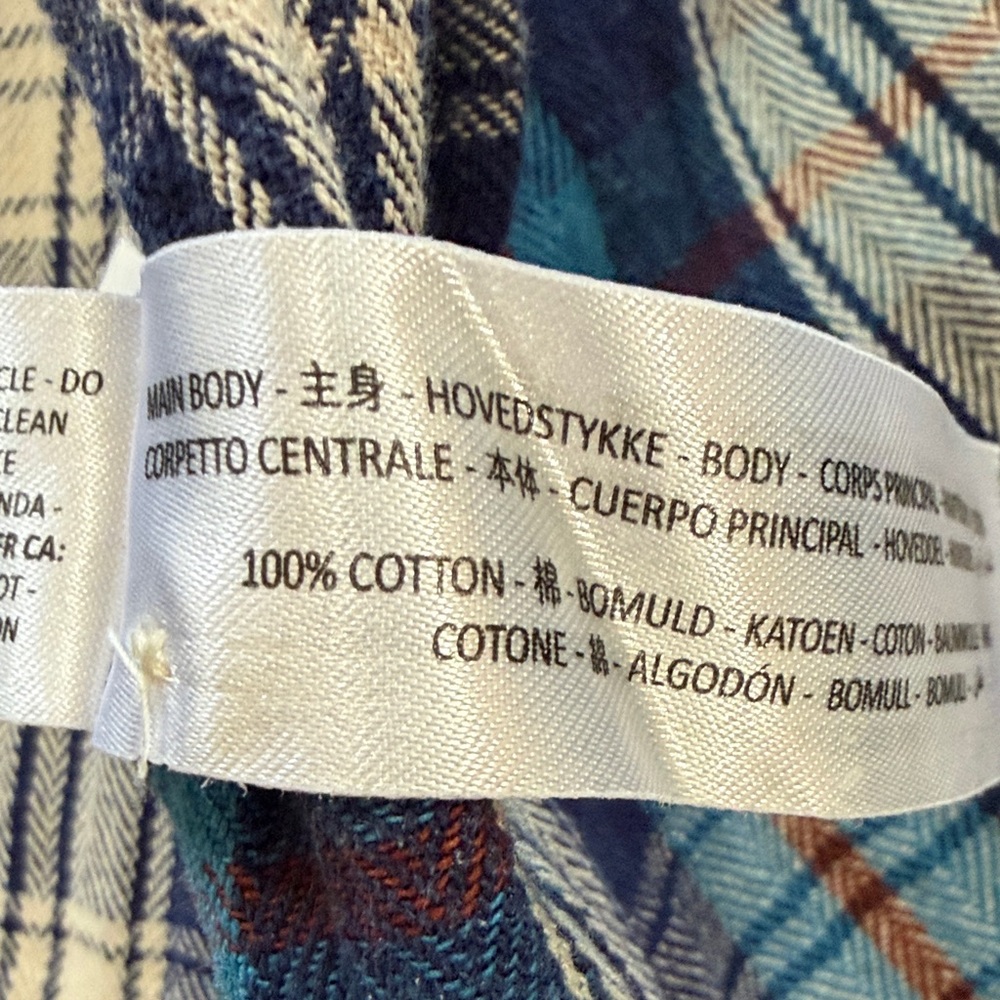 Ariat Men's Halmaty Blue and white Plaid retro fit Shirt size small - Picture 9 of 11